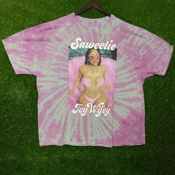 Saweetie Hip-hop, Tie-dye T-shirt, size 2XL - Picture 1 of 4